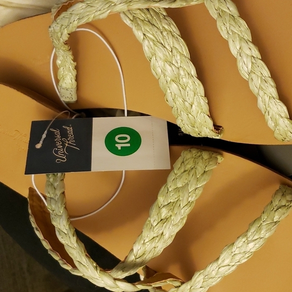 Universal Thread Opal Slide-on Braided Sage Green Flat Sandals Size 10 - Picture 7 of 9